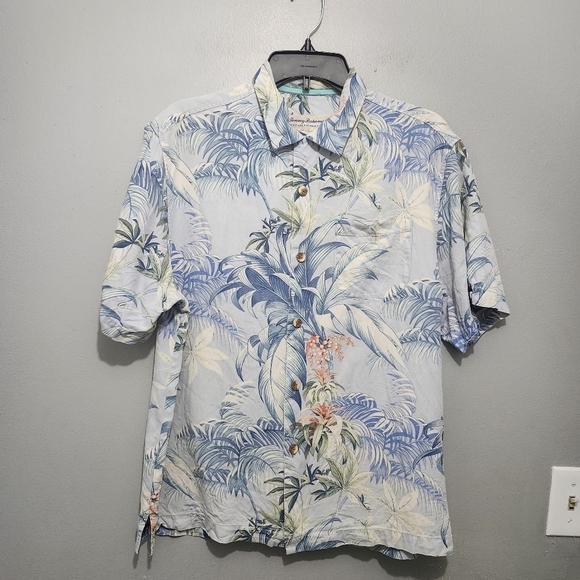 Tommy Bahama Other - Tommy Bahama Heritage Tortola 100% Silk Original Fit Floral Blue Size S